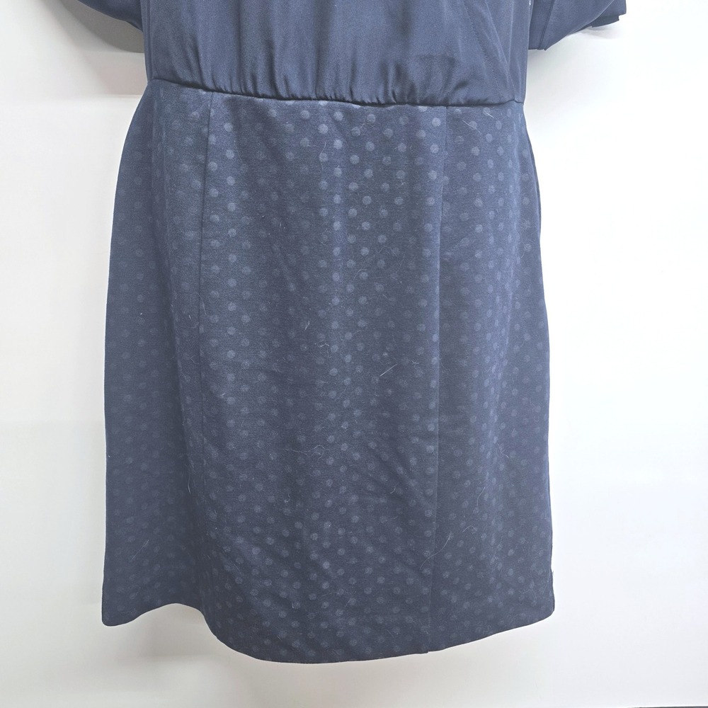 Banana Republic Navy Blue Wrap Retro Polka Dot Skirt Dress Size 6‎ Bodycon Pinup - Picture 4 of 11